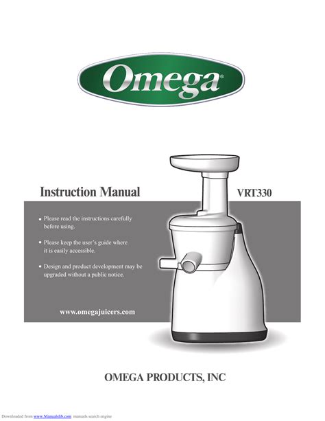 omega vrt350 manual